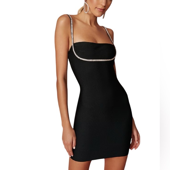 superdown Dresses & Skirts - Superdown New NWOT Pollie Black Sparkle Mini Dress Medium